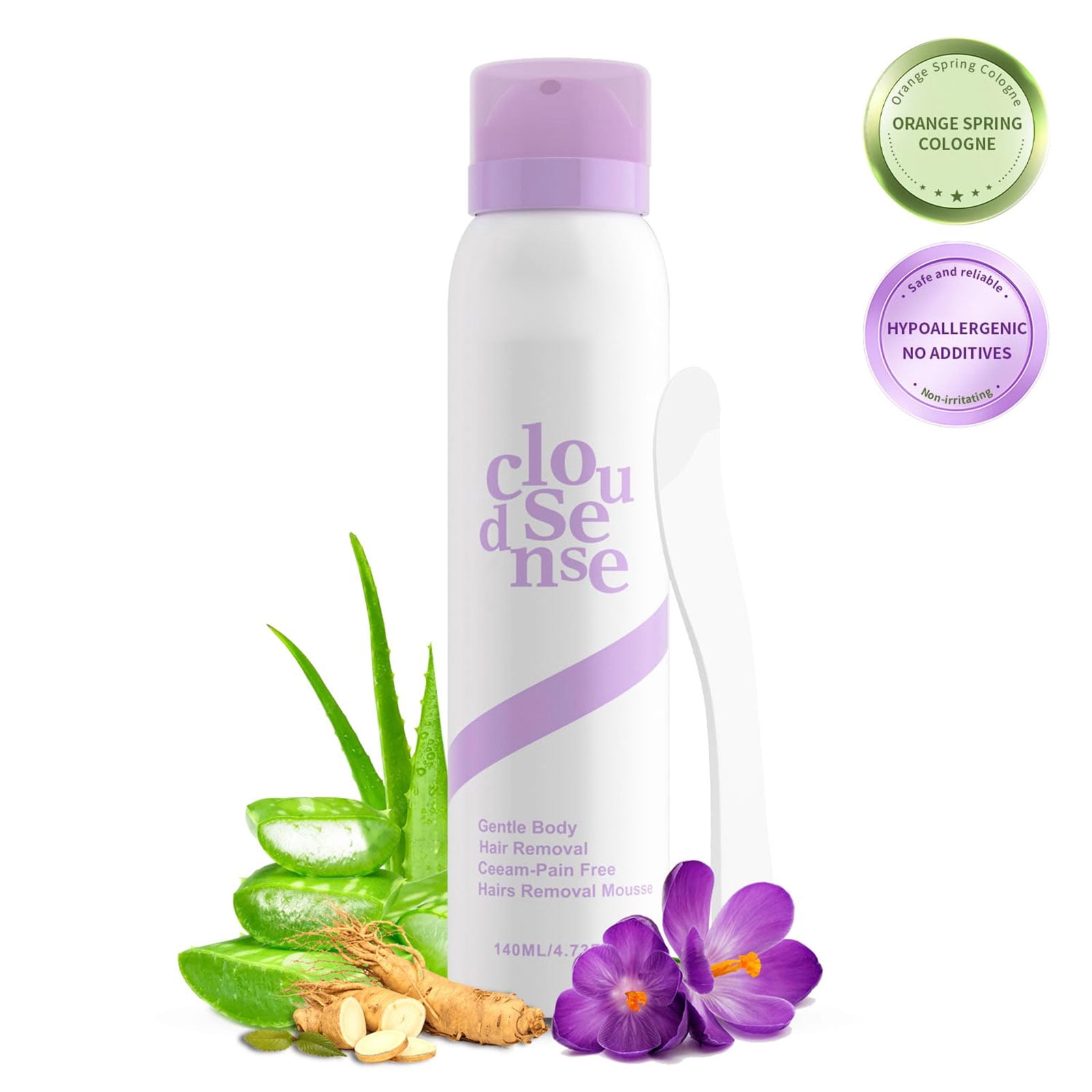 Cloud Sense Hair Removal Spray, Smooth Hair Removal Spray, Bikini Pain Free Hair Removal Spray, Skin-Loving Ingredients, Suitable for Every Skin Type and Corner Women and Men (Spray*1)