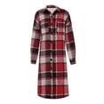 thumbnail image 6 of SYMOID Womens Red Plaid Shacket - Oversized Relaxed Fit Long Sleeve, Lightweight for Spring Fall, with Chest Pockets, Sizes S-XXL,Size L, 6 of 6