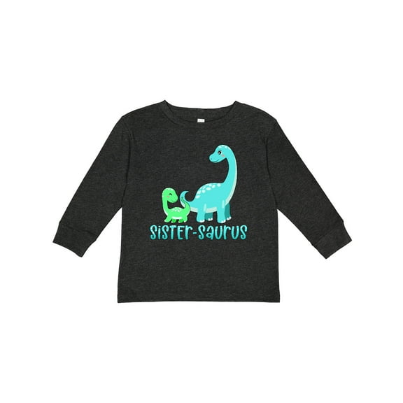 Inktastic Sister-saurus Cute Brontosaurus Family Boys or Girls Long Sleeve Toddler T-Shirt