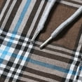 thumbnail image 5 of Chiccall Men's Flannel Shirt Plaid Hoodie Casual Comfortable Long Sleeve Drawstring Button-Down Shirt for Men, 5 of 8