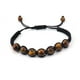 thumbnail image 1 of Xiao Hua Pulsera de cuentas hecha a mano, ideal para hombres y mujeres, con piedras naturales redondas y coloridas (marrón)., 1 of 3