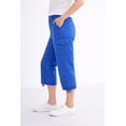 thumbnail image 2 of Ellos Women's Plus Size Stretch Cargo Capris Front and Side Pockets Casual Cropped Pants, 2 of 6