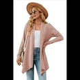 thumbnail image 2 of Cardigan pour Femmes Chic Décontracté à Manches Longues à devant Ouvert Chandails Cardigan Rose TG, 2 of 6