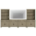 thumbnail image 5 of WAMPAT Television Stands with Bookshelves for TVs up to 75", Farmhouse Wall Unit TV Stand with 8 Doors & 4 Drawer, Media Console Table for Living Room, Bedroom & Home Theater, Wash Grey, 5 of 7
