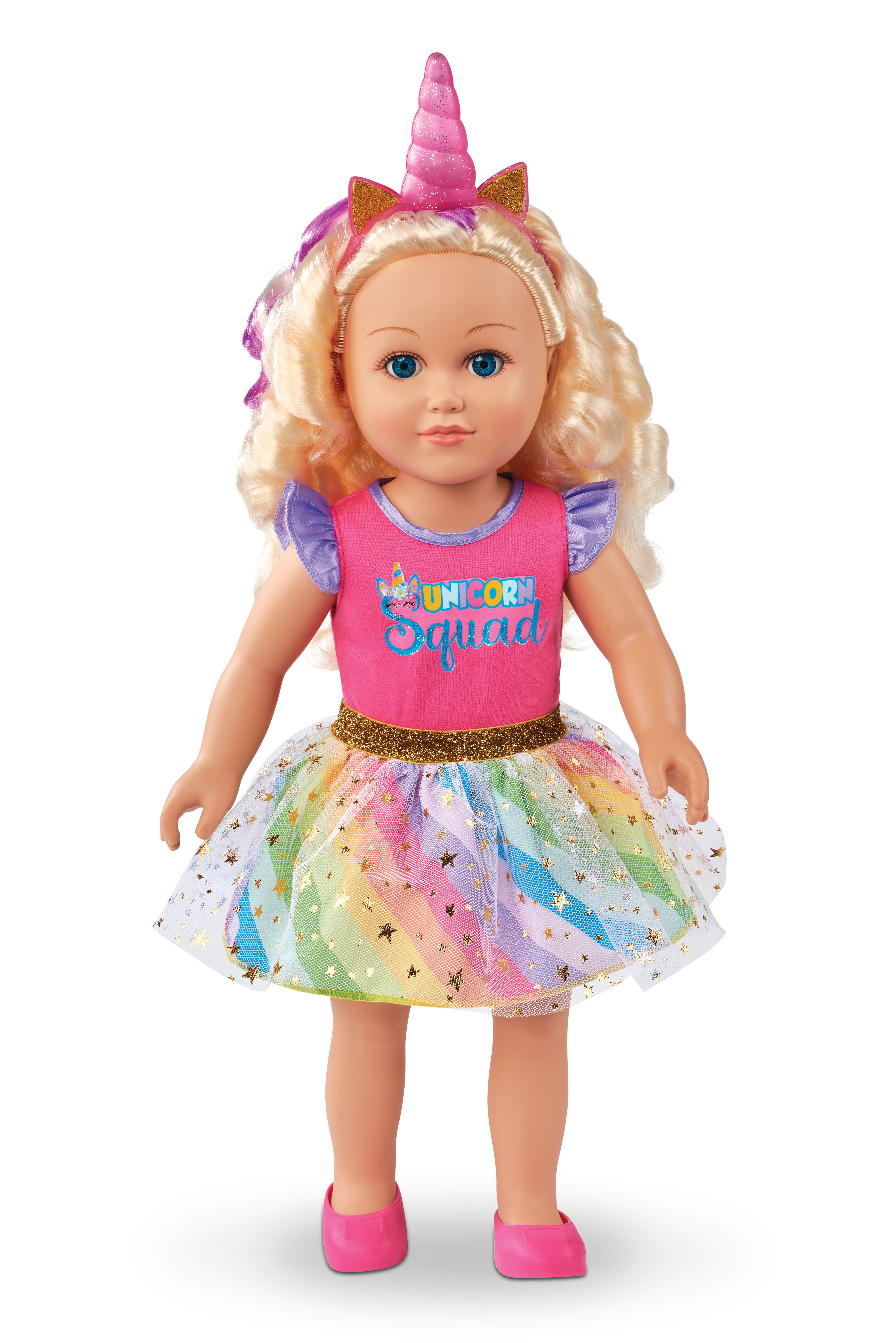 My Life As Poseable Unicorn Trainer 18" Doll, Blonde Hair, Blue Eyes, Light Skin Tone