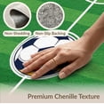 thumbnail image 6 of ODIKA 9'x12' Washable Area Rug Soccer Field Stripe Bold Athletic Motif Border Aglity Theme Decorations for Dining Room, Basement, Large Office, Non-Slip Chair-Friendly, 6 of 7