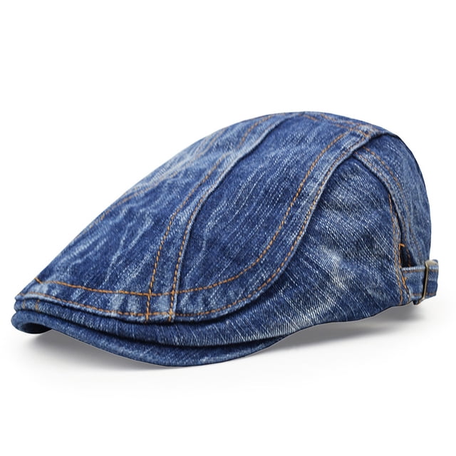 Gorra vaquera plana para hombre y mujer, vintage, lavada, Gatsby Newsboy