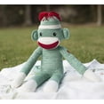 thumbnail image 5 of Made by Aliens Adorable Green Sock Monkey, The Original Traditional Hand Knitted Stuffed Animal Toy Gift-for Babies, Teens, Girls and Boys Baby Doll Present Puppet 20 Inches, 5 of 6