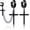Black-Asymmetric Cross, variant on Unisex punk hip-hop stainless steel lightning bolt pendant earrings in silver, black, and gold clasps, suitable as a gift for women and men.