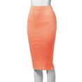 thumbnail image 4 of SSOULM Women's Stretchy Fitted Midi Pencil Skirt with Back Slit and Plus Size, 4 of 4