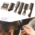thumbnail image 1 of Neinkie 6Pcs/Set Men Comb Professional Lightweight Wear Resistant Comfortable Grip Ergonomic Design Haircut Tool Universal Double Sided Hair Comb Kit for Male, 1 of 9