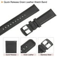 thumbnail image 5 of Uxcell Quick Release Grain Leather Watch Band 22mm Width Black Black, 5 of 6