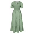 thumbnail image 5 of Womens Summer Dresses, Casual Summer Dresses for Women,Trendy Women's Casual Ruffled Pleated Long Dress for Effortless Style and Comfort, 5 of 5