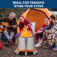 thumbnail image 3 of Ourlova Chariot Tambour à 8 Roues 55 Gallons Robuste Capacité de 2000 Livres Chariot Tambour Caddy avec Supports Croisés Roulettes Pivotantes Roue Conception Anti-Basculement Chariot Tambour avec Frein pour, 3 of 8