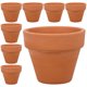 thumbnail image 4 of 10 macetas pequeñas de terracota de 4,5 x 4 cm, de cerámica, para cactus, suculentas, ideales para manualidades y recuerdos de boda., 4 of 5