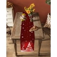 thumbnail image 5 of Red Christmas Tree Table Runner 48 Inches, Xmas Trees Ribbon Cottage Star Winter Bed Runner Dresser Scarves Tabletop for Indoor Outdoor Parties/Ceremony/Banquet, 13" x 48", 5 of 8
