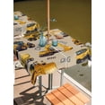 thumbnail image 2 of Outdoor Tablecloth with Umbrella Hole for Patio/Picnic/Party/Camping, Construction Truck Waterproof Table Cloth Square Cover Washable, Cartoon Grips and Bulldozers Beige (54"x 54"), 2 of 8