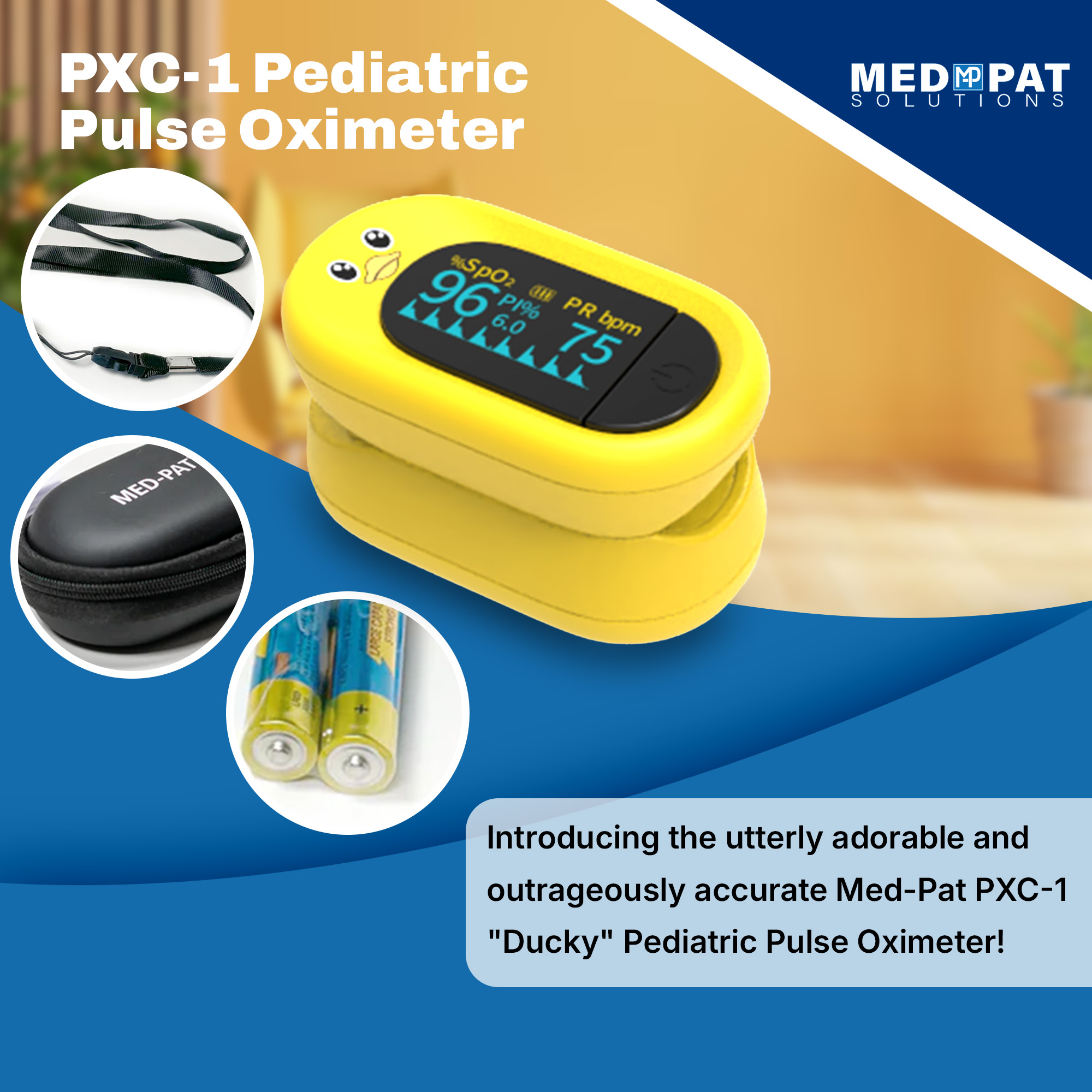 Med-Pat PXC-1 Ducky Pediatric Fingertip Pulse Oximeter photo 2
