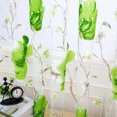 thumbnail image 4 of RRJ 4Pcs Summer Floral Curtains, Ink Large Flower Voile Net Curtains for Door Screen Window, Sheer Gauze Curtain Panel with Twig Pattern for Living Room Bedroom Decor, 4 of 9