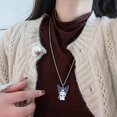 thumbnail image 4 of Bff Collar 2 Tipos Collar Lindo Collar Accesorios Colgante Estética Kawaii Amistad Bestie Mejor Amigo Regalos para Adolescentes, Acero de aleación, Piedra Dorada TUNC Sencillez, 4 of 5