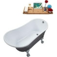 thumbnail image 4 of 55" Streamline N355CH-CH Clawfoot Tub and Tray With External Drain, 4 of 9