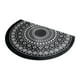 thumbnail image 1 of Alfombras de baño antideslizantes, absorbentes, de medio círculo, para puerta, cocina, suelo Blanco Negro 50x80cm, 1 of 8