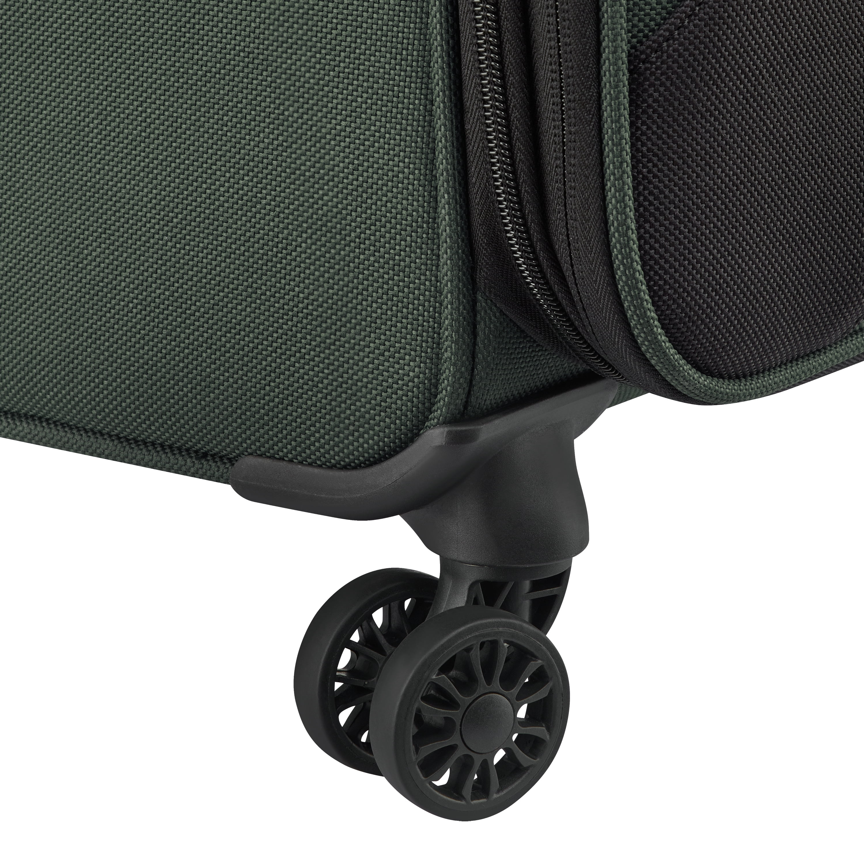 Securitech by Delsey, Rugged 2 PC Softside Luggage Set includes Carry-on & Medium Checked Sizes, Green