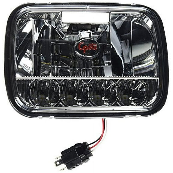 Grote Forward Lighting LED Sealed Beam Headlight for Ford F250 1999-2010, Ford F350 1999-2010, Black