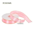 thumbnail image 2 of Wide Satin Ribbon with Gold Edges Border Grosgrain Fabric Ribbon for Gift Wrapping Wedding Bouquet Pink 1 Inch x 50 Yard, 2 of 7
