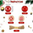 thumbnail image 2 of 80 Pieces 0.6 Inch Wooden Beads, Christmas Natural Wood Beads, Craft Wood Round Beads with 32.8 Feet Twine for Xmas Valentine's Day Saint Patrick's Day Party Decor, 2 of 7