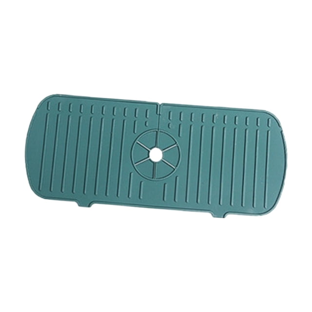 Abbracc Évier de Cuisine Garde de l'Eau Plaque de Protection Tapis de Séchage Mat Vert 35cm