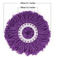 thumbnail image 2 of 3 Pack High Quality Replacement Micro Mop Head Refill For Standard Universal Spin Mop, Hurricane 360 Degree, Anti-abrasive Microfibers no Scratch-Round Shape Standard Size-3 Pack Purple, 2 of 7
