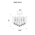 thumbnail image 2 of CWI Lighting Radiant 6 Light Drum Shade Metal Flush Mount in Chrome, 2 of 2