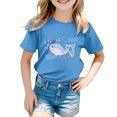 thumbnail image 2 of Zszcpp Graphic T Shirts For Newborn Girl Vogue Tee Short Sleeve Simple Cute Ocean Animal Print T-Shirt Blouse Girls Tops, 2 of 5