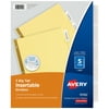 Avery 5-Tab Binder Dividers, Insertable Clear Big Tabs, 24 Sets, 2 Pack (11113)