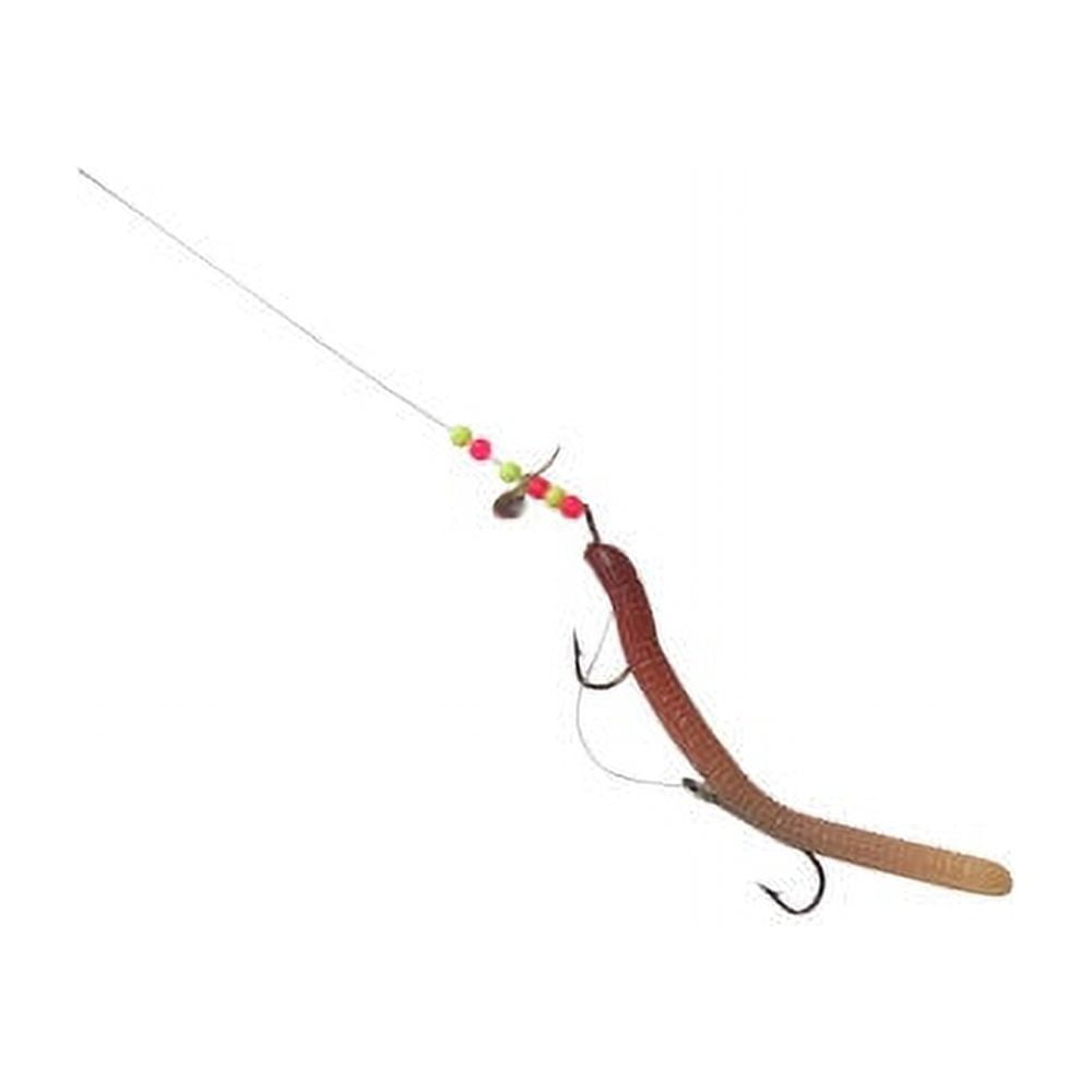 (4 pack) Creme Trout Angle Worm Rig Lure, Live Color