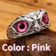 thumbnail image 4 of Anillo de búho de ojo de diablo vintage Anillo ajustable con apertura creativa y exagerada para pareja de animales, 4 of 5
