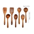 thumbnail image 3 of Natural Teak Wood Kitchen Utensil Set - 7-Piece Wooden Cooking Tools for Non-Stick Cookware, Heat Resistant Spatula Spoon Set, Eco-Friendly Kitchen Gadgets for Home Cooking & Baking, 3 of 6