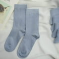 thumbnail image 5 of SERISIMPLE 5 Pairs Bamboo Dress Casual Sock for Women Mid-Calf Crew Socks Soft Lightweight (Blue1, Large), 5 of 6