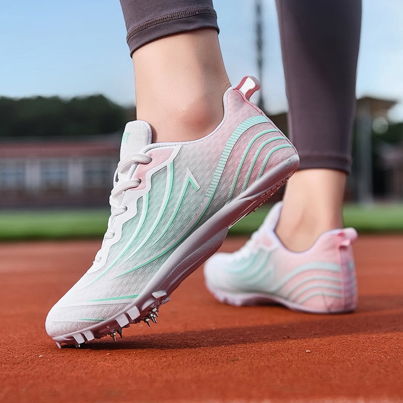 Men Women Kids Track and Field Shoes Professional 8 Spikes Running Racing Sneakers Breathable Lightweight Sprinting Shoes