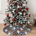 thumbnail image 5 of KLL 36" Christmas Tree Skirt Forest Cute Owl Xmas Tree Skirts Mat for New Year Xmas Holiday Party Indoor Outdoor Home Decoration, 5 of 7