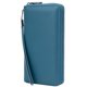 thumbnail image 1 of Cartera Bveyzi de piel con bloqueo RFID para mujer, color azul lago, 1 of 8