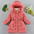 thumbnail image 2 of Girls Puffer Jacket Girls Winter Coats with Pocket Zipper Hooded Coat Warm and Windproof Toddler Jacket for Toddler 150-XXL, 2 of 9