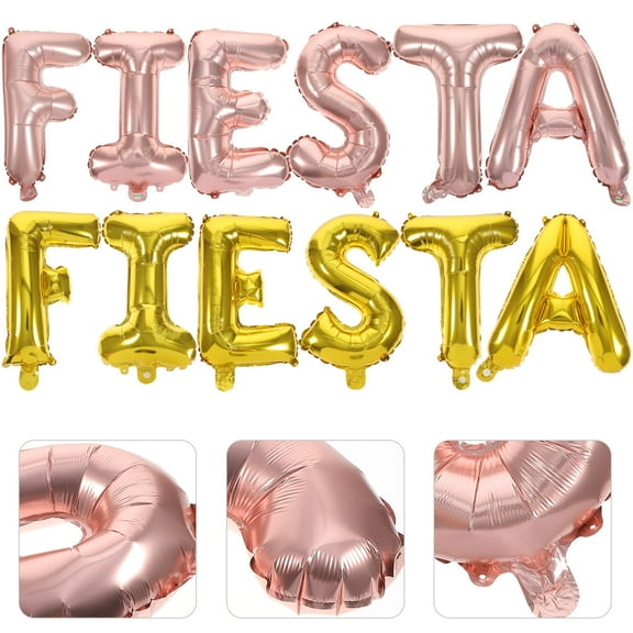 PBPBOX Balloons Decorations Balloon Alphabet Balloon Set Golden Aluminum Foil 2 Sets