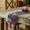 thumbnail image 3 of Table Runner Dresser Scarves Christmas Santa Claus Gnome Gift Cotton Linen Burlap Table Cover Winter Snow Scene on Grey Table Runners for Family Kitchen Dining Holiday Party Banquet Decor, 3 of 5