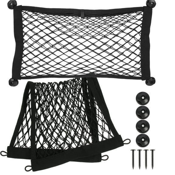 Stretchable Small Cargo Net 2 Pcs Rv Accessories Organizer Trunk Pocket Abs Polyester