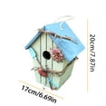 thumbnail image 6 of Fridja Wooden Bird House Nesting Box Hanging Bird Nests Home Garden Decoration, 6 of 6
