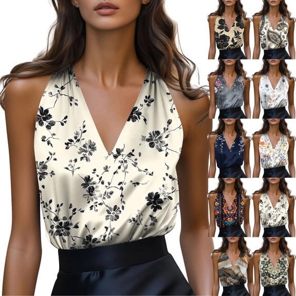 Plus Size Summer Womens Tops Elegant Satin Camisole with A Deep V-Necklin and Delicate Spaghetti Straps for Layering Or Evening Wear