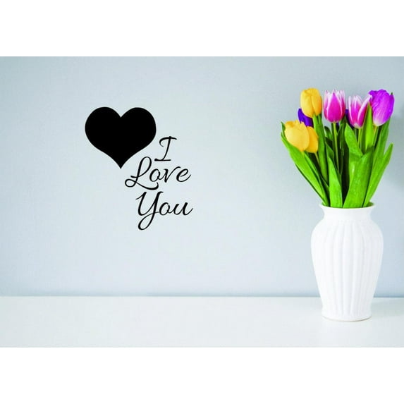 Custom Wall Decal Sticker - Heart I Love YouHome Decor 14x28"