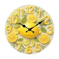 thumbnail image 1 of Reloj de pared creativo de madera con forma de fruta, sin tictac, para dormitorio, estudio y sala de estar. 30 centímetros, 1 of 9